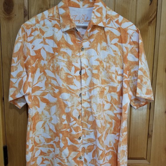 Tommy Bahama M S/S Button Shirt Orange - Picture 1 of 10